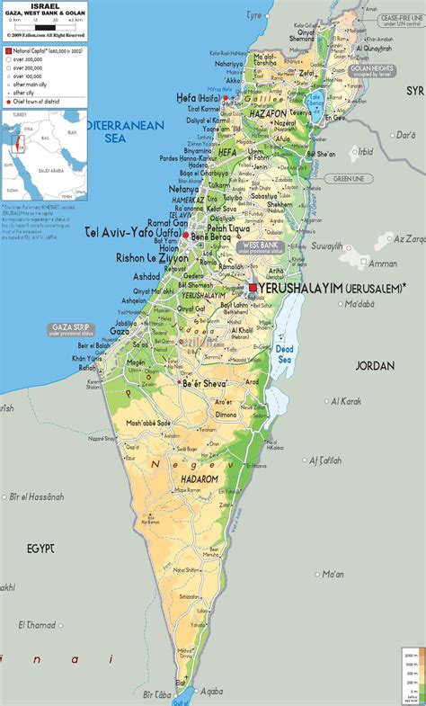 израиль карта